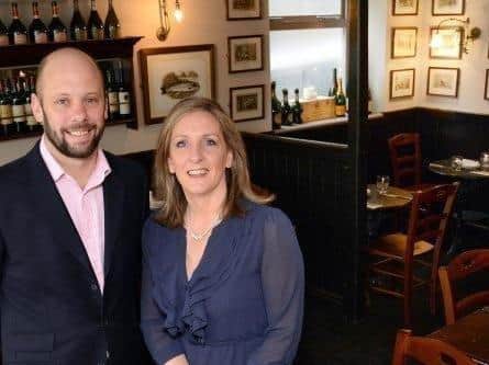 Takeaway service - David Straker and Johanna Straker of Harrogate's popular William & Victoria Restaurant and Wine Bar.