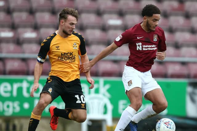 Jay Williams in League Two action for Northampton Town against Cambridge United back in January 2020. Picture: Getty Images