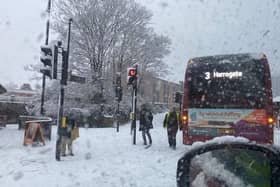 Harrogate Bus Company has paused its services due to dangerous driving conditions in the snow.
