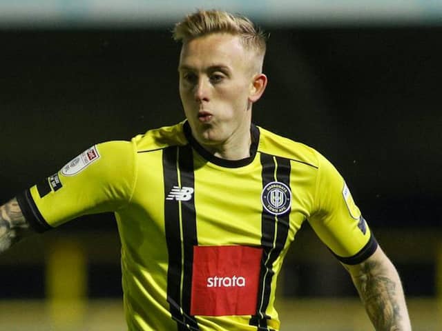 Calvin Miller in action for Harrogate Town. Pictures: Matt Kirkham