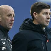 Glasgow Rangers assistant manager Gary McAllister, left, with boss Steven Gerrard. Picture: Getty Images