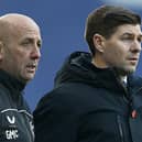 Glasgow Rangers assistant manager Gary McAllister, left, with boss Steven Gerrard. Picture: Getty Images