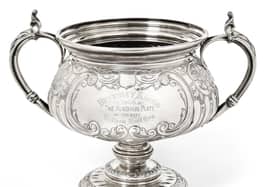 This Edward VII Silver Trophy-Cup by William Aitken of Birmingham, 1905 sold for £9,000.