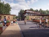 This is what the eco-friendly holiday resort could look like if plans are approved. Photo: Flaxby Park Ltd.