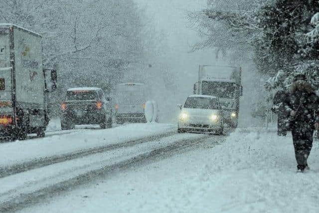 Heavy snowfall has already caused travel disruption across the Harrogate district and more is forecast.