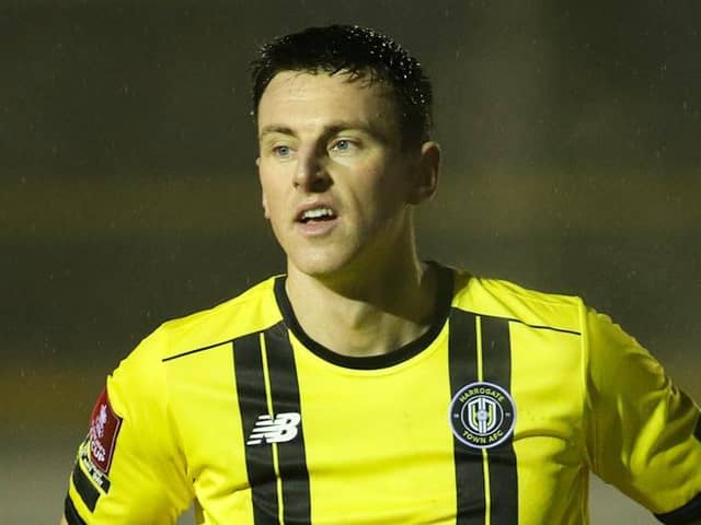 Harrogate Town centre-half Jake Lawlor impressed in Tuesday's goalless draw with Exeter City. Pictures: Matt Kirkham