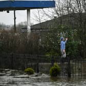 There are 51 flood warnings and 50 flood alerts in place across Yorkshire. Pictured is flooding at Allerton Bywater.