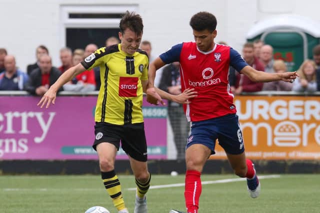Jack Emmett in action against York City during Town's 2-0 National League North success over the Minstermen in September 2017.