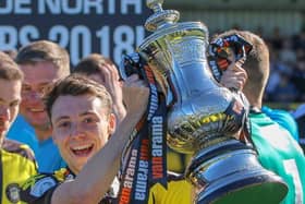 Jack Emmett rates winning promotion from National League North as the highlight of his time at Harrogate Town. Pictures: Matt Kirkham