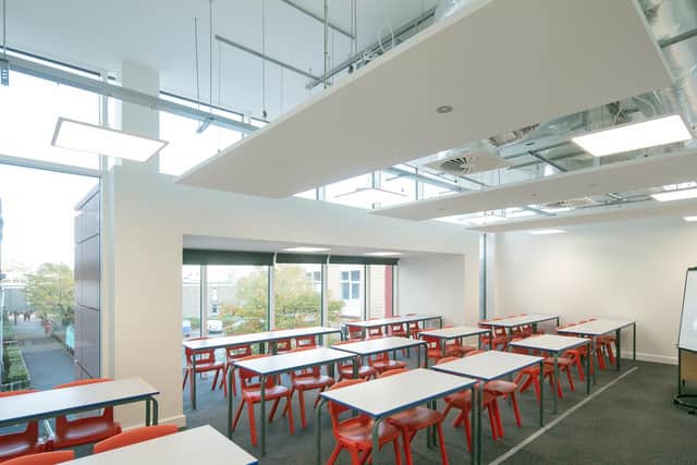 Part of the classroom area at Harrogate Grammar School.