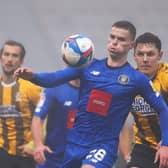 OPENER: Rangers loanee Josh McPake claimed his first Harrogate Town goal in a 3-2 defeat at Tranmere Rovers. Picture: Matt Kirkham.