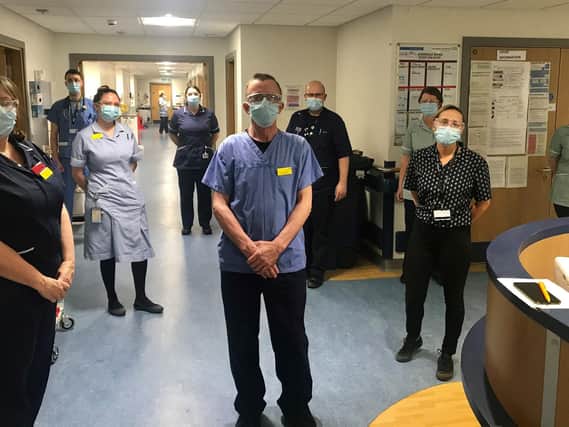 NHS staff who work on Harrogate hospital's emergency and trauma ward.
