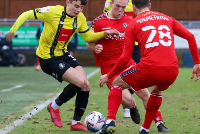 Former Norwich City youngster Simon Power shone down the Harrogate right on his first start for the Sulphurites.