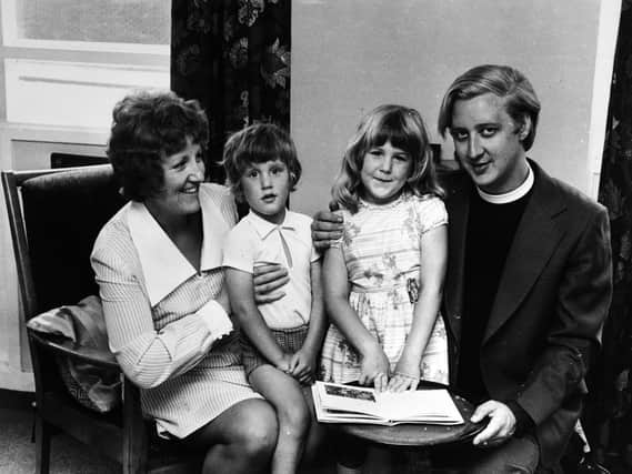 Flashback to 1975 when the Rev "Bill" Snelson was appointed Vicar of St Matthew's Church in Chapel-Allerton in Leeds at the age of 30. He is seen here at the time with his wife Beryl and children Clare (5) and Mathew (3).