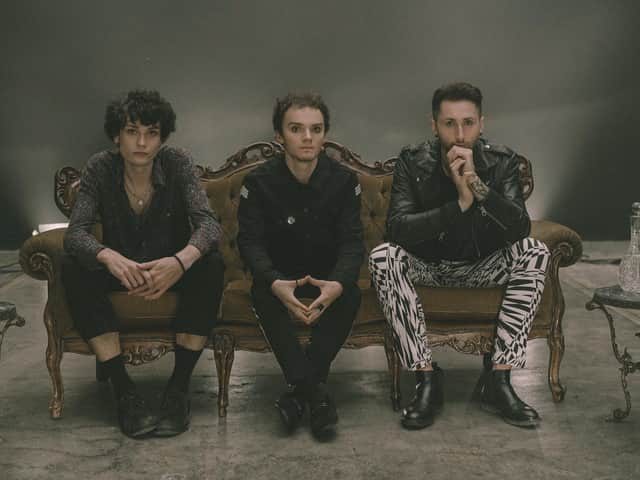 After playing their debut single In Too Deep on BBC 6 Music breakfast show, presenter Chris Hawkins said he was ‘predicting big things’ for Dalmas, whose lead singer is George Farrar, centre.