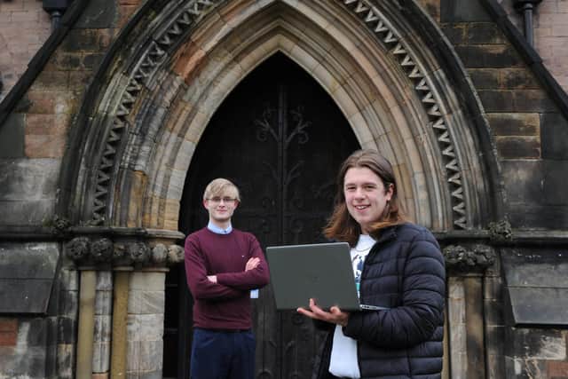 Friends Tyler Reeton, left, and Benjamin Rothery, who set up the Bilton Community Group on Facebook and now have 1,700 members. Picture: Gerard Binks