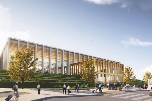 Leeds Bradford Airport terminal expansion artists impression