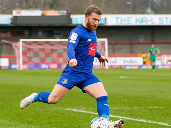 George Thomson in action against Crawley Town. Picture: UK Sports Images Ltd/Jamie Evans.