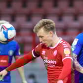Will Smith missed Harrogate Town's midweek clash with Cheltenham through suspension after he was sent off at Crawley. Pictures: Matt Kirkham