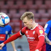 Will Smith missed Harrogate Town's midweek clash with Cheltenham through suspension after he was sent off at Crawley. Pictures: Matt Kirkham