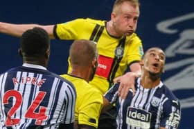 Harrogate Town striker Mark Beck in Carabao Cup action against West Bromwich Albion earlier this season. Pictures: Matt Kirkham