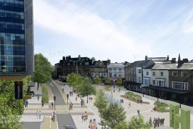 This is how Harrogate's Station Parade could look after a £7.9m plan to regenerate the area was proposed by North Yorkshire County Council.