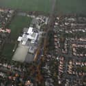 Oatlands Drive in Harrogate seen from the air with St Aidan's School in the middle. The county council is proposing to enhance facilities for cyclists and pedestrians on the route as part of its Active Travel Fund cycle paths programme,