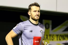 Harrogate Town goalkeeper James Belshaw. Pictures: Matt Kirkham