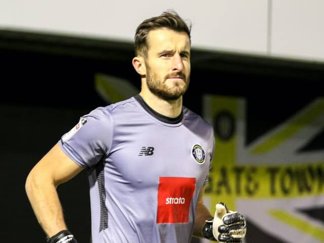 Harrogate Town goalkeeper James Belshaw. Pictures: Matt Kirkham