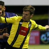 Lloyd Kerry was introduced as a 63rd-minute substitute as Harrogate Town beat Mansfield Town 1-0 at Wetherby Road. Pictures: Matt Kirkham