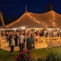 Live events will be back  - The papakata tents in the grounds of the Old Swan Hotel, the home of the annual Theakston Old Peculier Crime Festival.