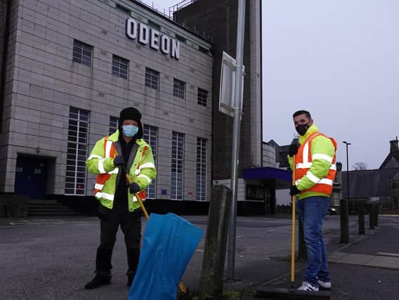 Spring Clean underway - Harrogate BID’s cleaning team begins its ‘washing and weeding’ of Harrogate’s East Parade.