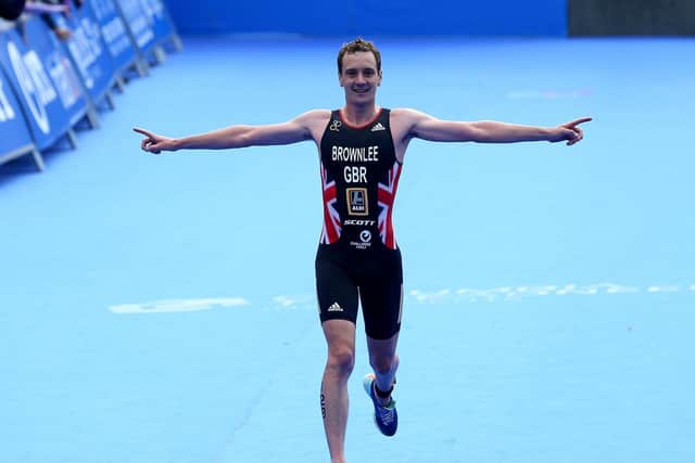 Triathlete Alastair Brownlee was one of the sporting superstars who were interviewed for the new book. Picture: Getty Images.