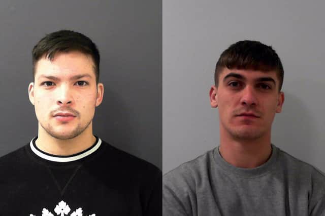 From left: Liam Edmonson, 23, and Aaron Topham, 22, have been banned from visiting licensed premises in Harrogate town centre.