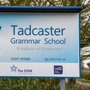 Date: 17th March 2020.
Picture James Hardisty.
Tadcaster Grammar School, posted a notice for parents that the school will be closed to students in Years 8,9,10, and 12 from the end of today due to the Coronavirus.