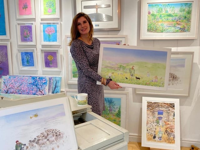 The Yorkshire Shepherdess at Harrogate artist Anita Bowerman's gallery.