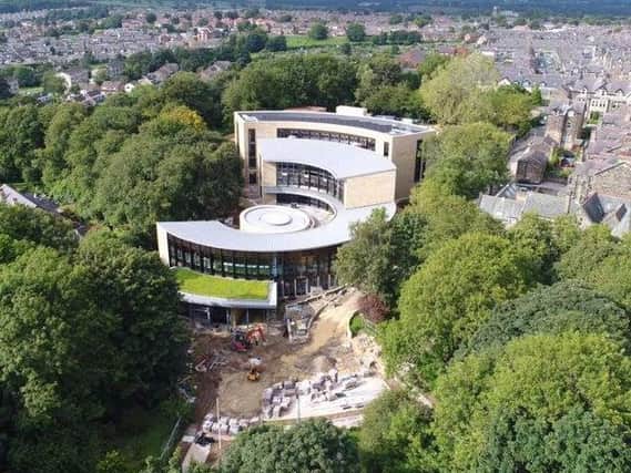 Harrogate Borough Council's new headquarters at Knapping Mount during its construction.