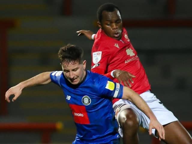 Harrogate Town were beaten 1-0 last time they met Morecambe, back in December. Pictures: Matt Kirkham