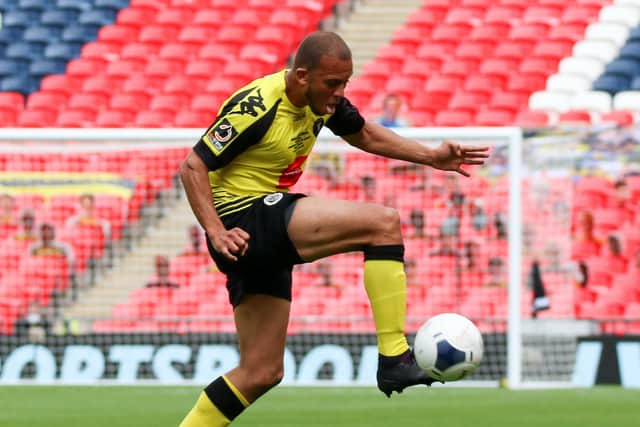 Aaron Martin's second appearance in a Town shirt came at Wembley Stadium.