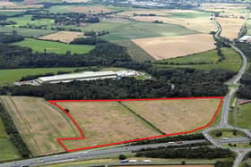 The planned business park site at junction 47 of the A1(M).
