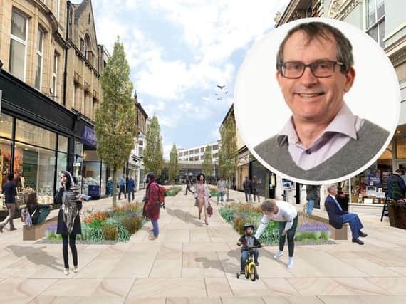 Councillor Paul Haslam, who sits on both Harrogate Borough Council and North Yorkshire County Council, is backing plans for the pedestrianisation of James Street.