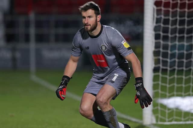 Goalkeeper James Belshaw has been one of Harrogate Town's stand-out performers.