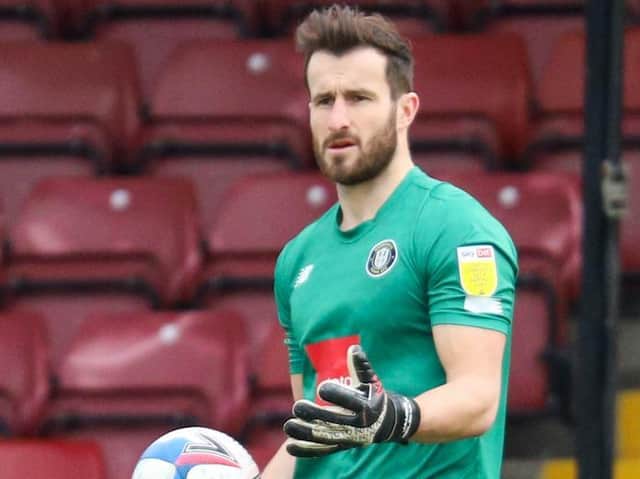 Harrogate Town goalkeeper James Belshaw. Pictures: Matt Kirkham