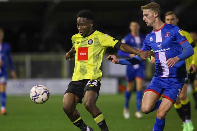 Huddersfield Town loanee Brahima Diarra made his Harrogate Town debut on Tuesday evening.