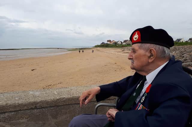 Looking back - The late John Rushton returns to the beaches of Normandy in 2019 as part of the events for the 75th anniversary of D-Day.