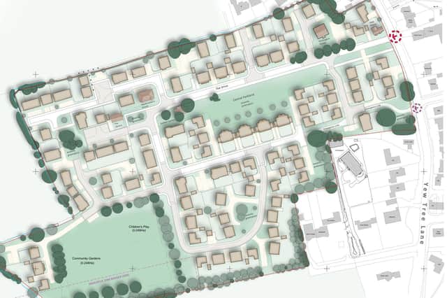 There are plans for thousands of new homes on the western side of  Harrogate before 2035, including this one for Yew Tree Lane at Pannal Ash.