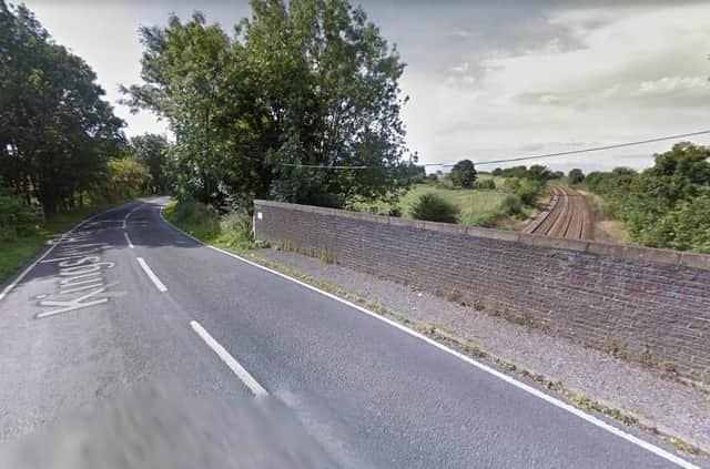 This is the railway bridge where Kingsley Road connects with Bogs Lane. Photo: Google.