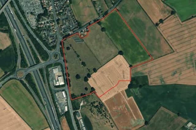 This is the housing site at Stumps Cross, Boroughbridge. Photo: Barratt and David Wilson Homes.