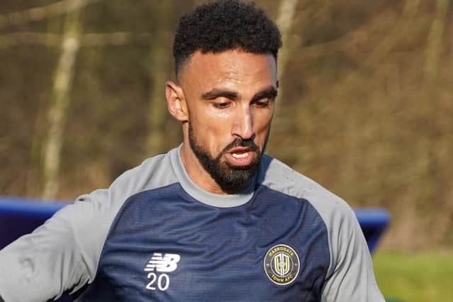 Leon Legge trained with his new Harrogate Town team-mates for the first time on Thursday morning. Picture: Harrogate Town AFC