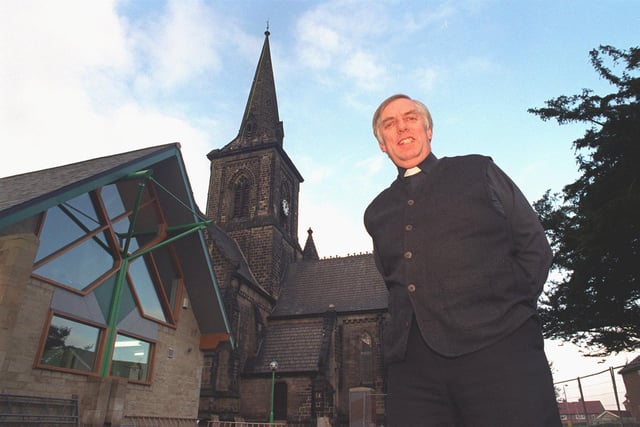 Rev Nick Plant views the new parish centre at St Mary's Church in November 1997.